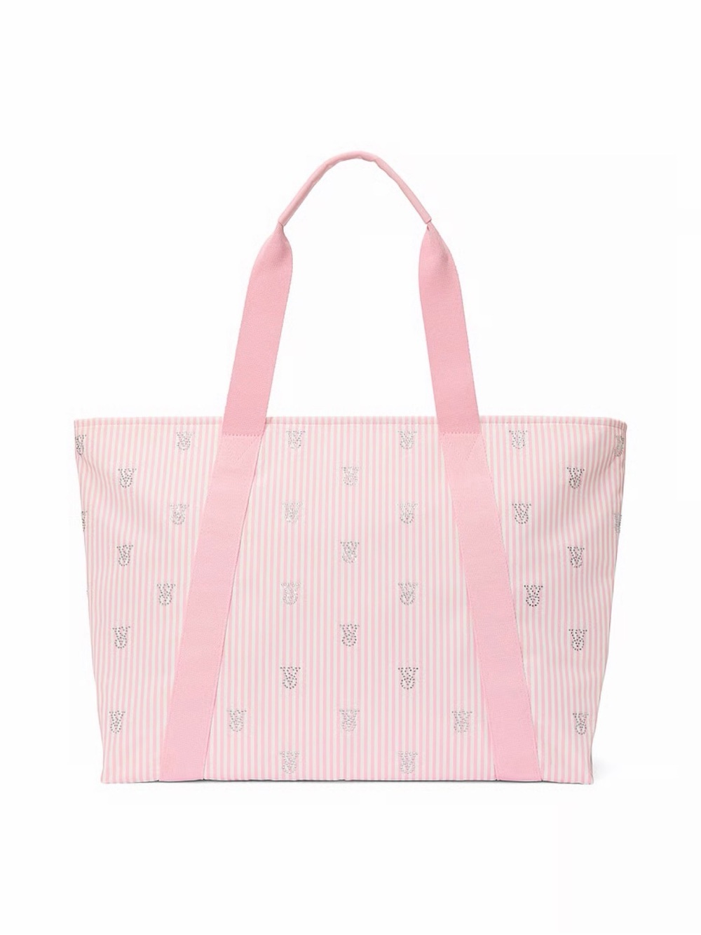 NEW Victoria's Secret Light Pink Striped Tote Bag